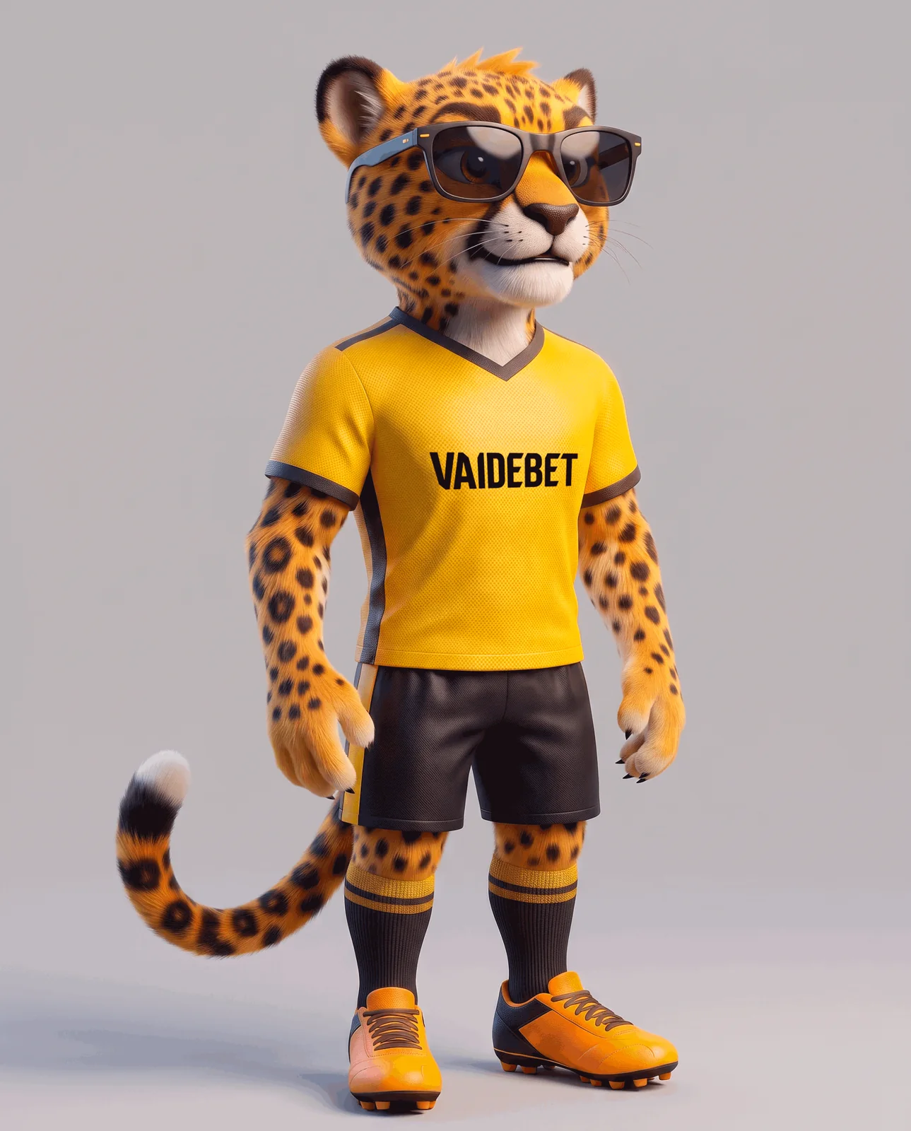 Onça, mascote VAIDEBET: três quartos