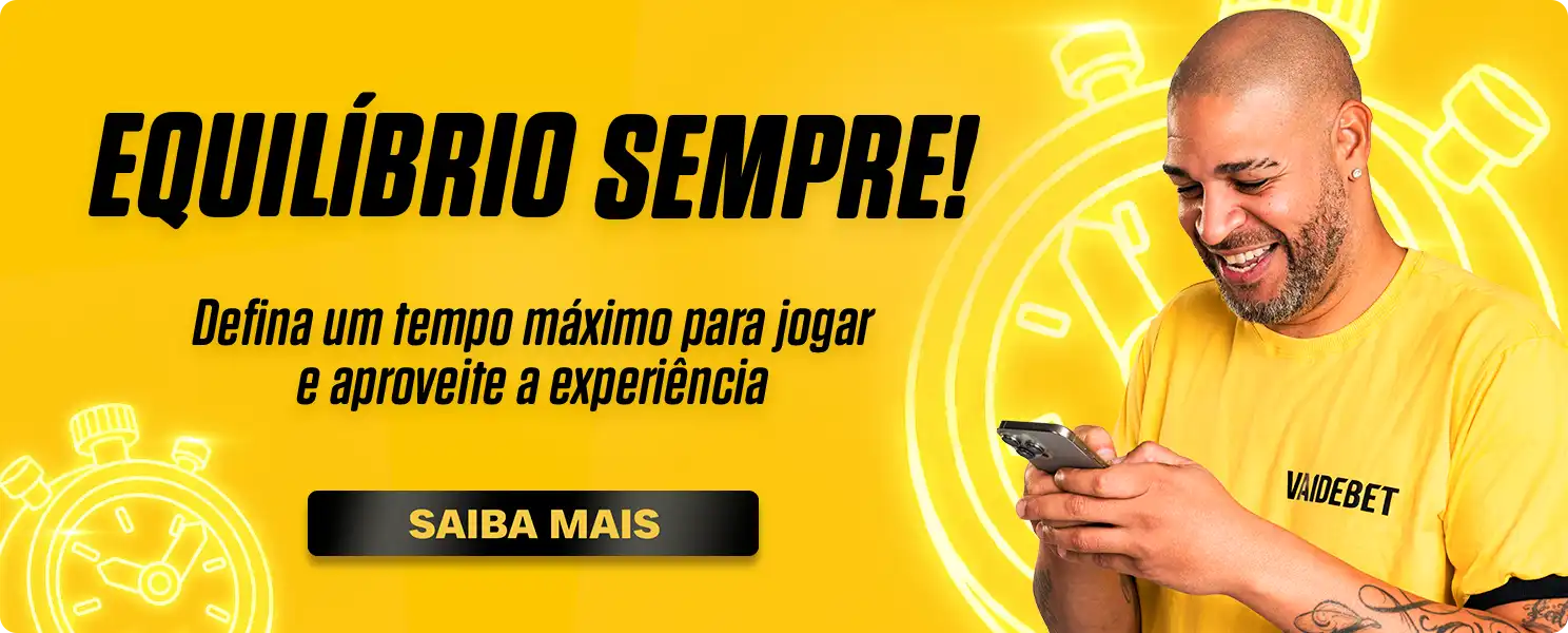 Banner VAIDEBET: Jogo Responsável · Equilíbrio Sempre