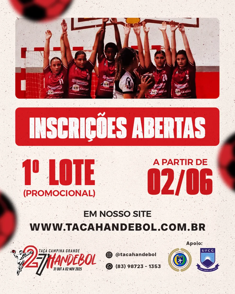 Feed: Inscrições abertas, 1º lote promocional a partir de 02/06